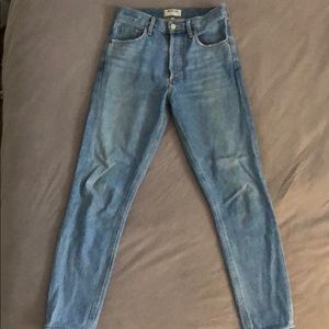 Agolde Blue Straight Leg Jeans